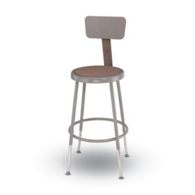 Rugged Gray Adj. Height Hardboard Stool - SR-ABG | K-Log