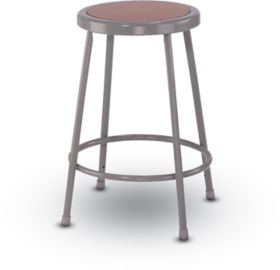 Gray Rugged Hardboard Backless Stool w/ Fixed Seat - SR-HNGF | K-Log