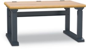 TechWorks® Electric Height-Adjustable Table w/ Butcherblock Top - TCH ...