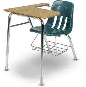 Virco: 9000 Series Chair Desk with Bookrack and Arm Support | 9400LABR