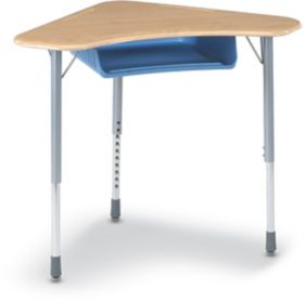 Zuma Series Adjustable Standard Height Triangle Desk W Bookbox