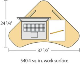 Zuma Series Adjustable Standard Height Triangle Desk Vzd L K Log