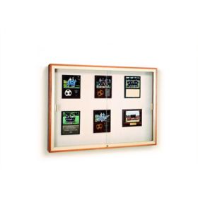 Legacy Wall Mounted Display Case w/ Plaque Fabric 60Wx48H