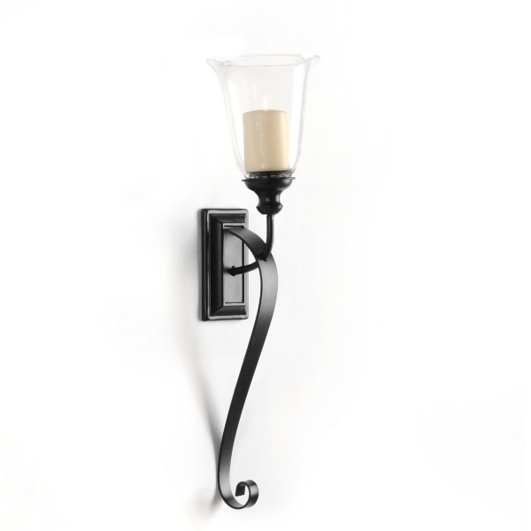 Black Campbell Hurricane Sconce | Kirklands