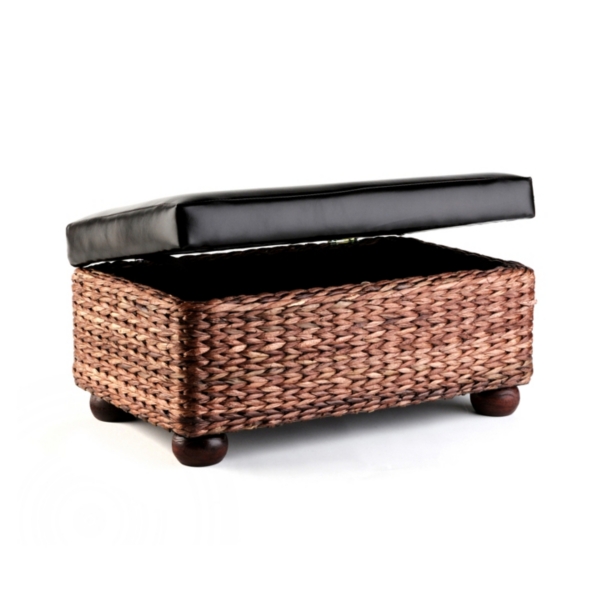 Small Home Ever Seagrass Lidded Storage Chest Basket Box Storage Chests Home Kitchen