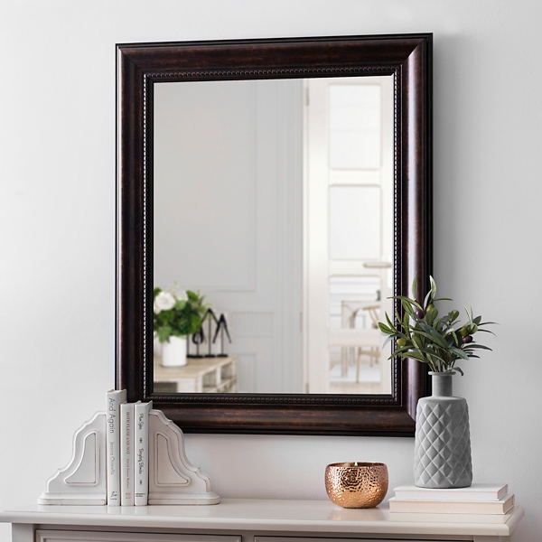 Beaded Bronze Framed Mirror 29x35 In Kirklands
