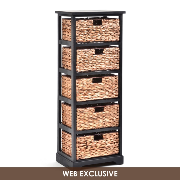 5 Drawer Black Storage Unit Kirklands