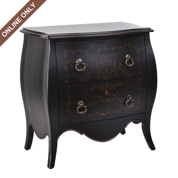 Black Ansley Bombe Chest Kirklands