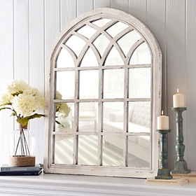 Distressed Cream Sadie Arch Mirror