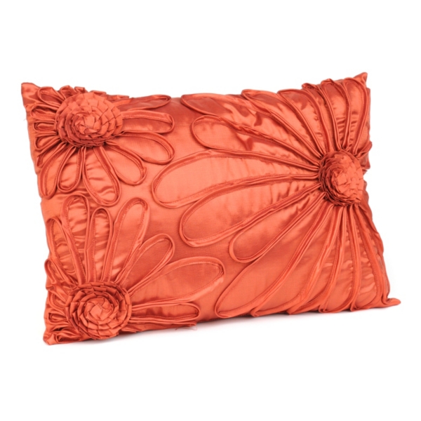 Upscale Orange Flower Pillow Kirklands