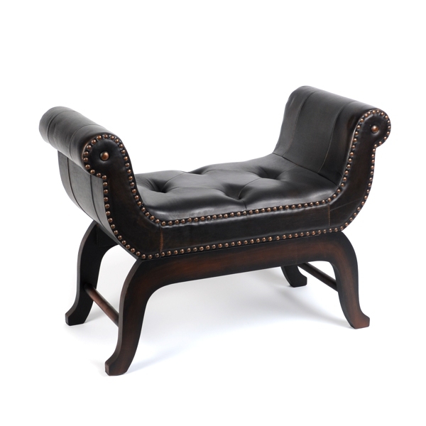 Espresso Faux Leather U Shaped Bench Kirklands