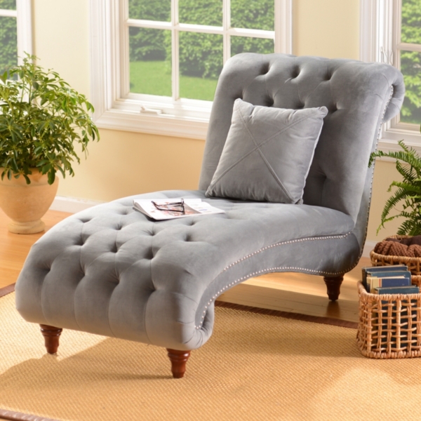 Tufted Velvet Chaise Lounge | Kirklands