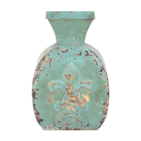 Antique Blue Fleur De Lis Vase Kirklands