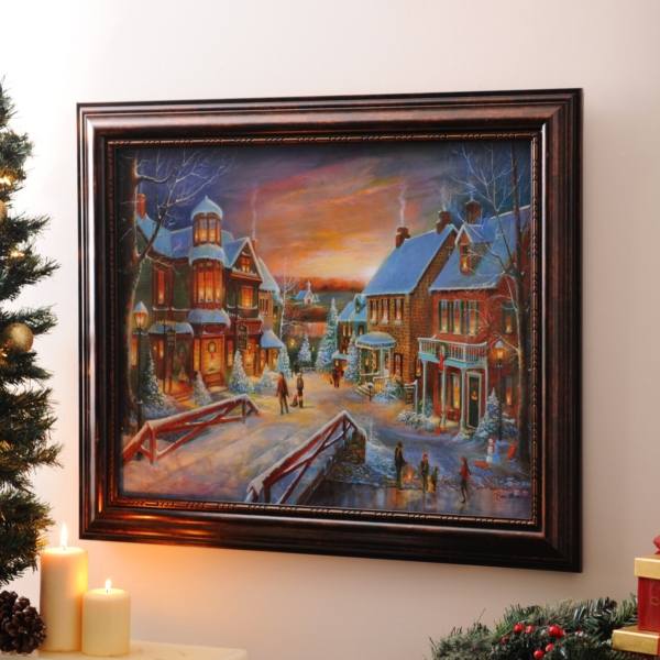 Christmas Village Framed Art Print | Kirklands