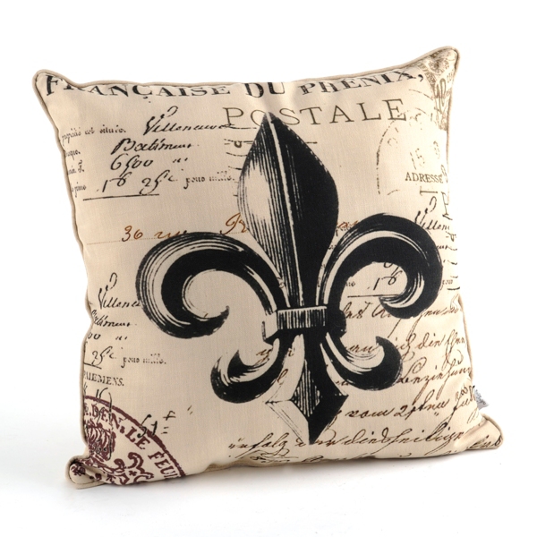 Faux Linen Fleur De Lis Throw Pillow Kirklands