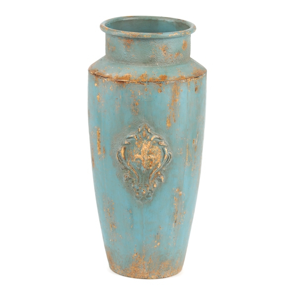 Aqua Metal Floor Vase Kirklands