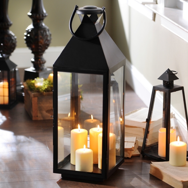 Black Crown Metal Lantern, 27.5 in. | Kirklands