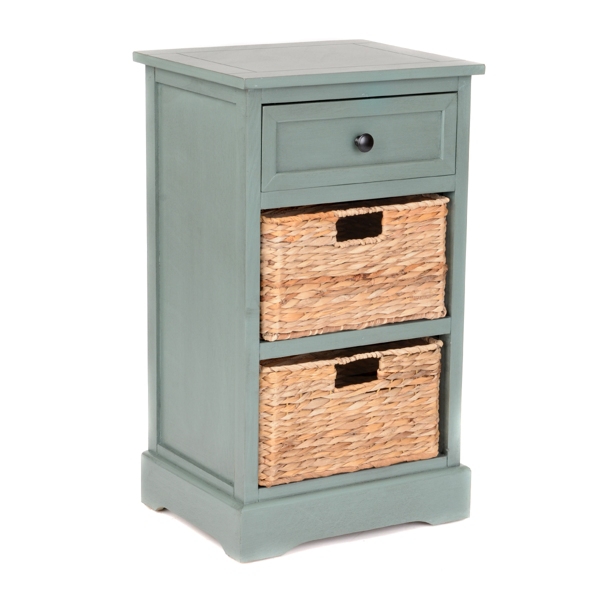 Blue 3 Drawer Storage Chest With Baskets Kirklands