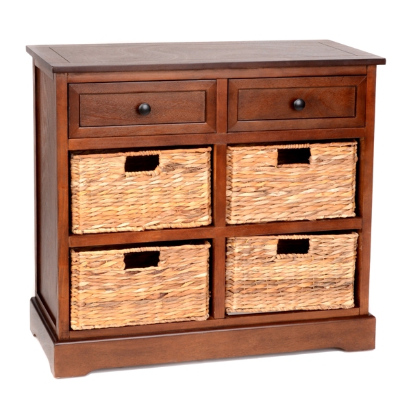 Brown 6 Drawer Storage Chest With Baskets Kirklands