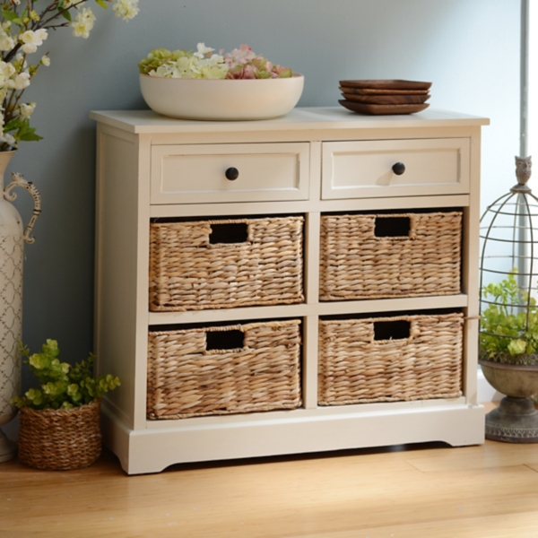 Ivory 6 Drawer Storage Chest With Baskets Kirklands