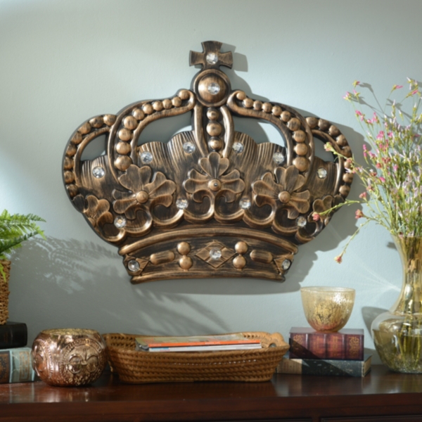 Her Crown Gold Jeweled Wall Plaque Kirklands