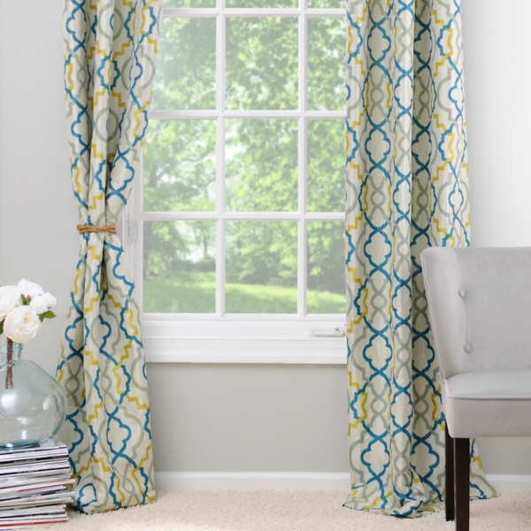 Marrakech Blue And Green Curtain Panel Set 84 In Kirklands