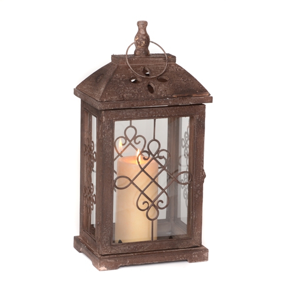 Antique Brown Wood Lantern, 16.5 in. | Kirklands