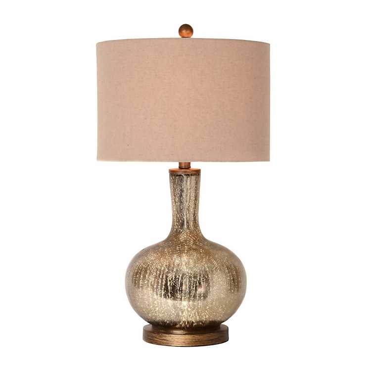 Dynia Gold Crackle Mercury Glass Table Lamp | Kirklands