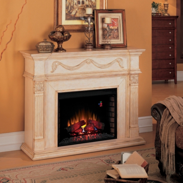 Gossamer Antique Ivory Electric Fireplace Kirklands