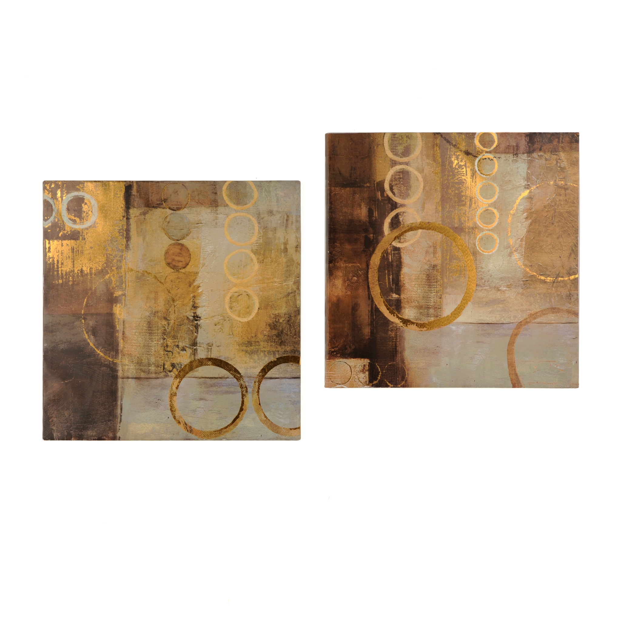 Neutral Circles Canvas Art Print, Set of 2 | Kirklands