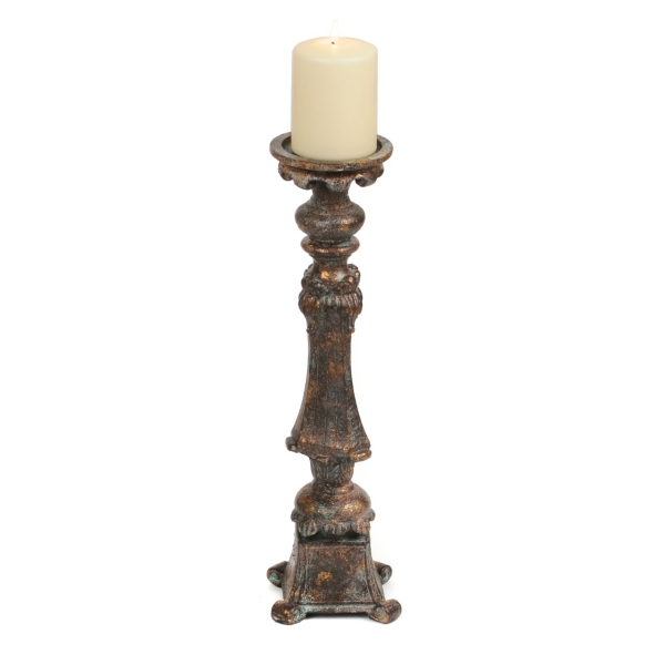 Verdigris Bronze Candlestick, 16 in. | Kirklands