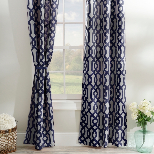 Navy Gate Hill Curtain Panel Set 95 In Kirklands