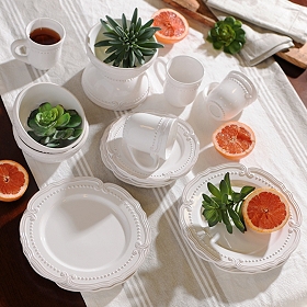 Victoria White Dinnerware Set, 16-pc.