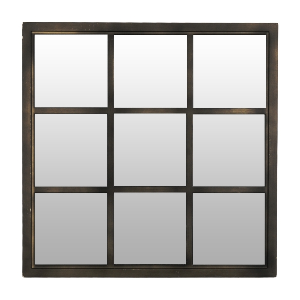 Bronze Window Pane Decorative Mirror 20x20 Kirklands