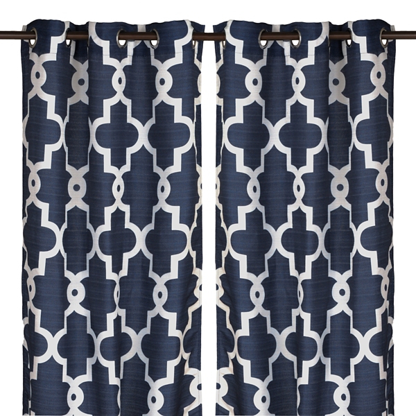 Navy Maxwell Curtain Panel Set, 96 in. | Kirklands