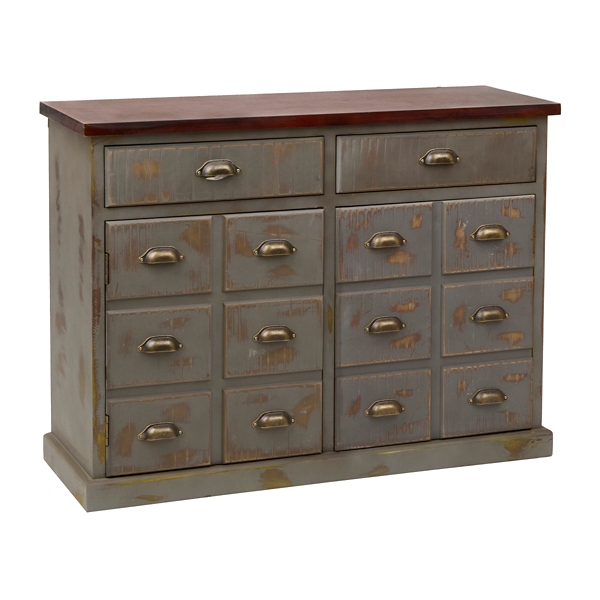 Distressed Slate Blue Clerks Cabinet Kirklands