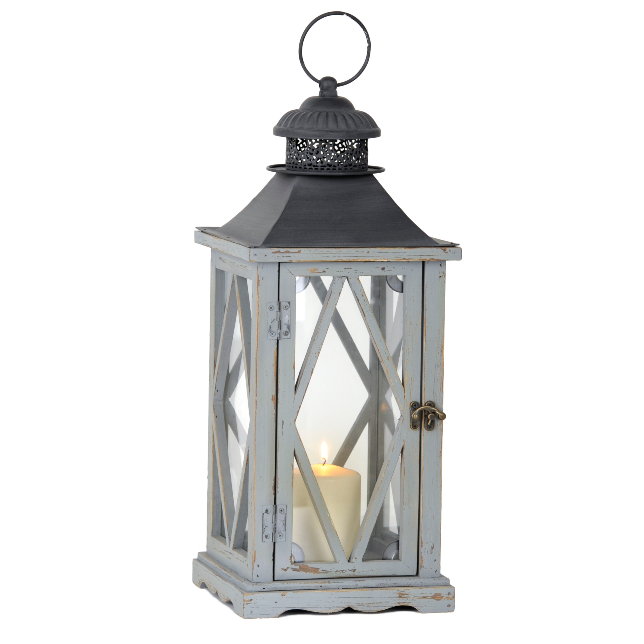 Slate and Gray Lantern | Kirklands