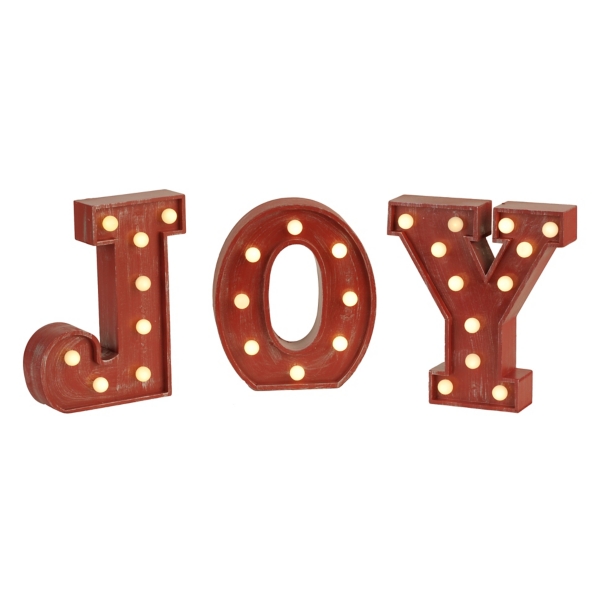 Pre-Lit Joy Sign, Set of 3 | Kirklands