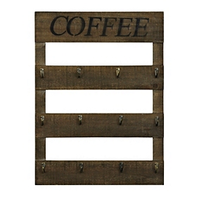 Coffee Mug Hanger Wood Plank Plaque