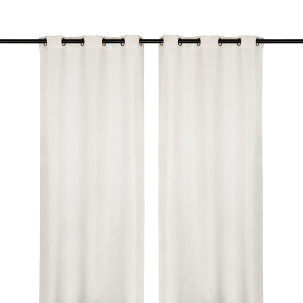 White Raw Silk Curtain Panel Set 96 In Kirklands