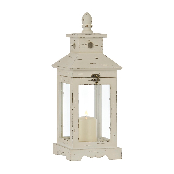 Simple White Wood Lantern