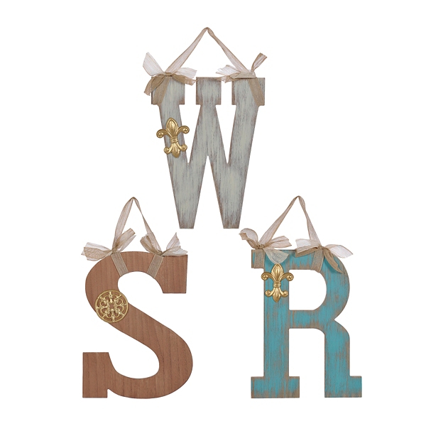 Wood Monogram Letter Plaques Kirklands