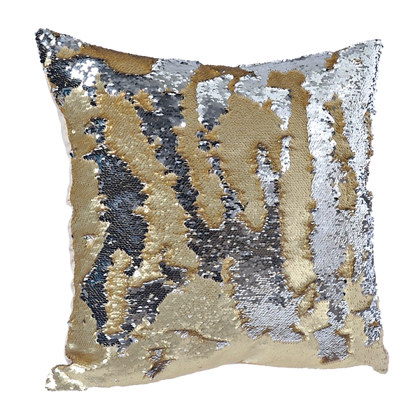 Silver And Gold Mermaid Sequin Pillow Kirklands