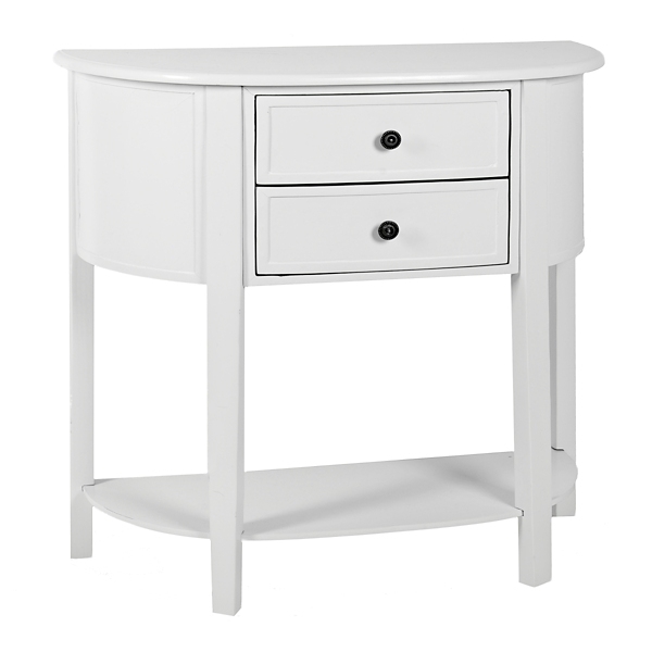 Arianna Cream Half Moon Console Table Kirklands