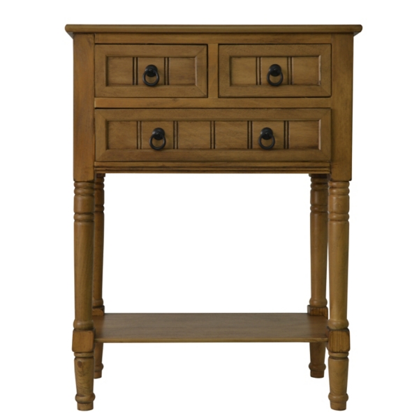 Honey Pine 3 Drawer Console Table Kirklands