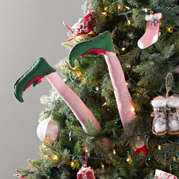christmas tree elf legs