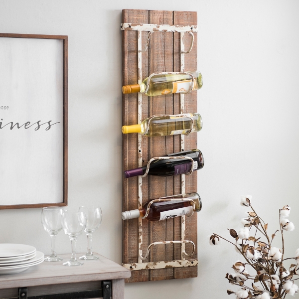 Rustic Wooden Wine Rack Kirklands