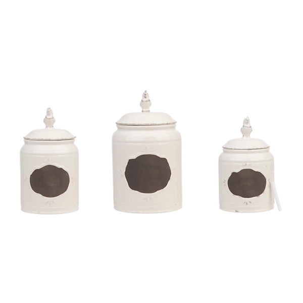 Cream Rooster Canisters Set Of 3 Kirklands