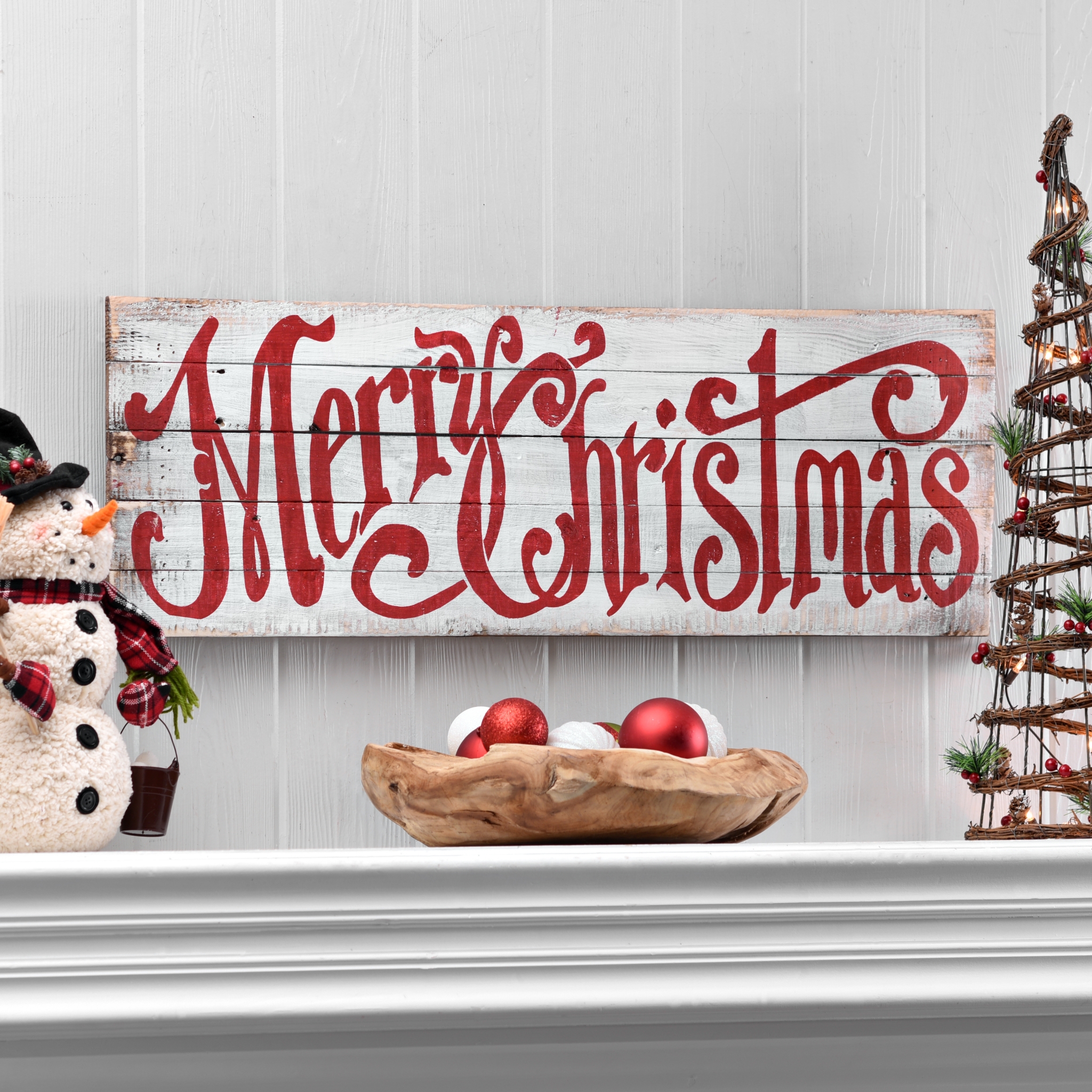 Merry Christmas Word Wood Plaque | Kirklands