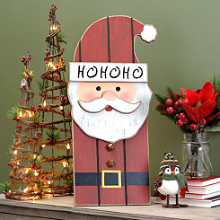 Ho Ho Ho Santa Wood Plank Plaque